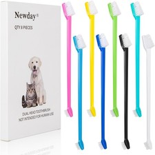 Dog Toothbrush Set of 8 Dual Headed Dental Hygiene Convenient Soft Toothbrush to
