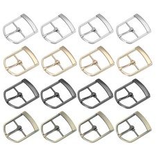 16Pcs 1" Single Prong Belt Buckle Roller Buckle Black/Silver/Light Gold/Brown