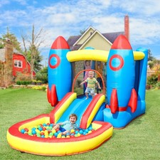 Inflatable Bounce House with Ball Pit  Slides for Kids Toddler Indoor Outdoor