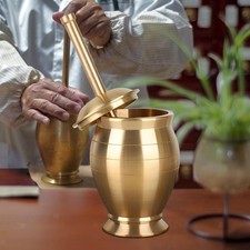 Pestle and Mortar Set Manual Garlic Mincer Easily Crush Ergonomic Design