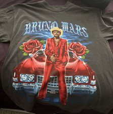 Bruno Mars The Romantic Tour Houston 2026 Unisex Black Cotton Graphic T-Shirt S