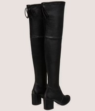 NWT Stuart Weitzman Black Leather Over-the-Kn...
