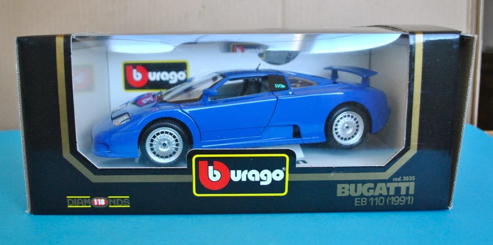 Coches modelo Bburago 1991 diecast escala 1:18 Bugatti EB110 Foto 4 de 4