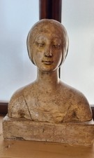 Rare sculpture buste femme plâtre de Beatrice d'Aragon apres  Francesco Laurana.