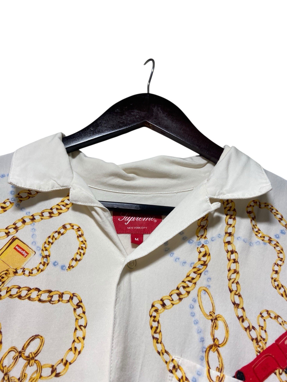 SUPREME GOLD CHAINS Size Medium Button Shirt Bolt… - image 7