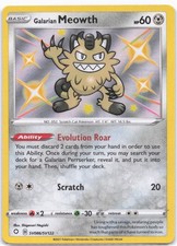 Shining Fates: Shiny Vault #SV086/SV122 Galarian Meowth on eBay