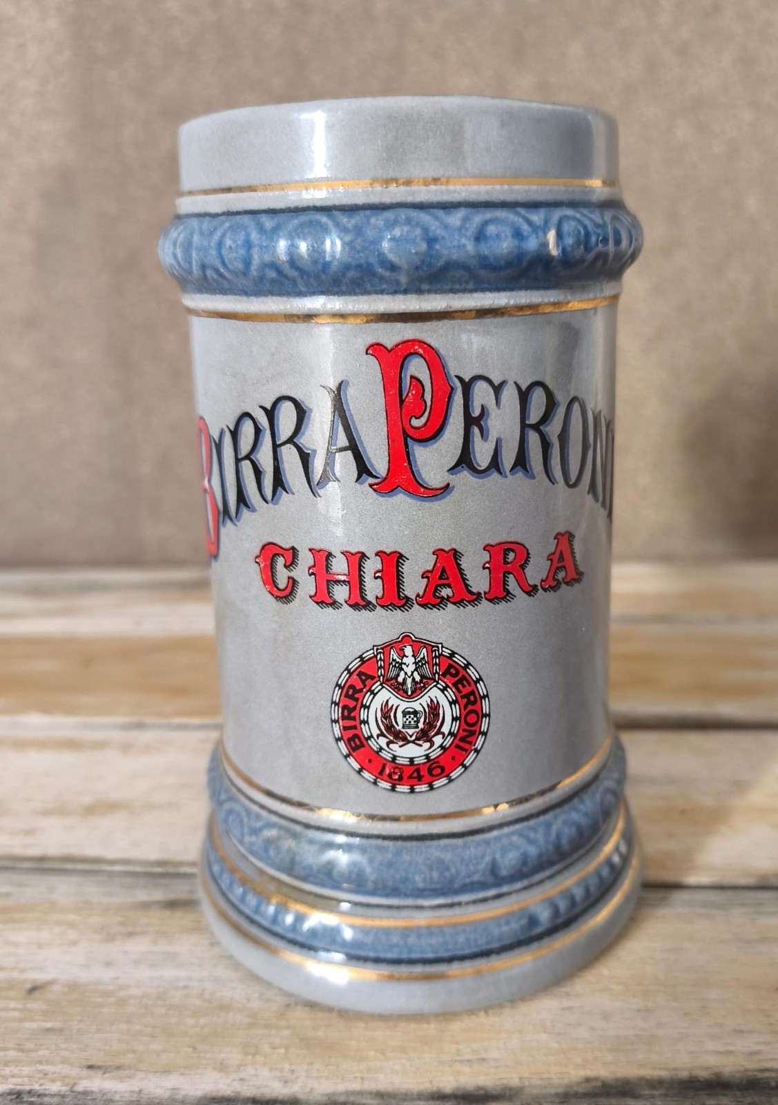 BOCCALE BIRRA PERONI CHIARA VINTAGE DA COLLEZIONE 1983