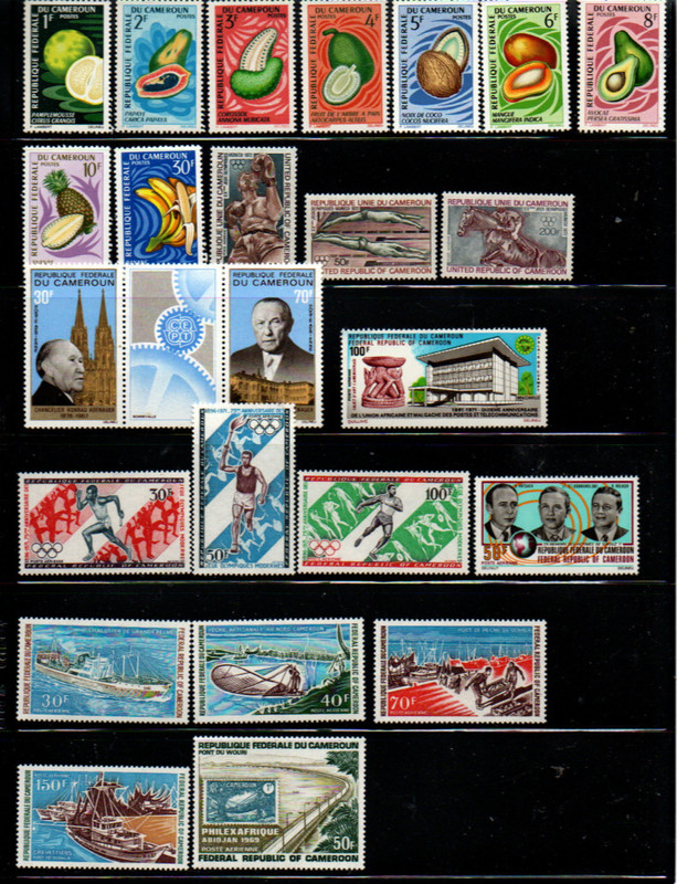 CAMEROUN 2 SCANS ASSORTED MNH