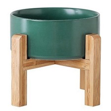 28 OZ Green Elevated/Raised Ceramic Dog Bowl for Small and Medium Breeds, Dog...