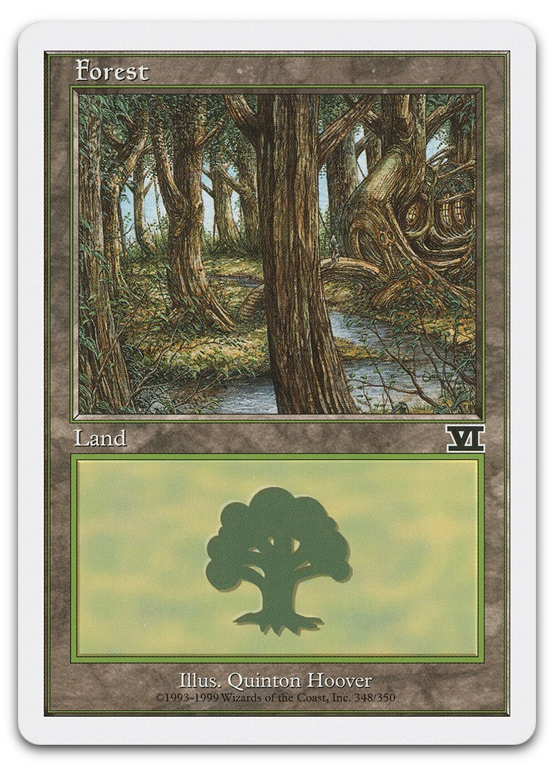 Forest (348) #348 (LP) Classic Sixth Edition 6ED Magic MTG