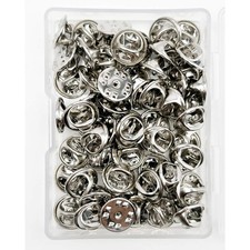 Lapel Pin Butterfly Clutch Backs Metal Enamel Silver 50 Pieces Craft Jewelry