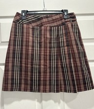 Vintage Y2K Izod Plaid Schoolgirl Skirt Preppy Clueless Brat VTG 90s Sz 8 EUC
