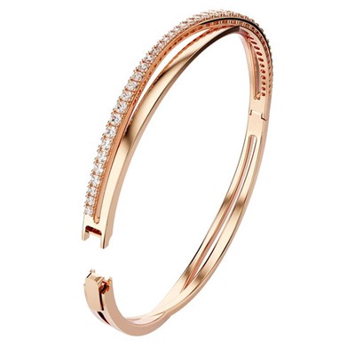 スワロフスキー SWAROVSKI Twist ブレスレット 5620552 Swarovski Hyperbola Twist Crystal Bangle Rose Gold White 5620552