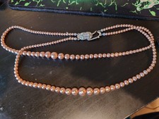 Vintage Rosita Faux Peral Double-strand Necklace