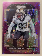 2021 Panini Prizm - Marshon Lattimore #308 Purple No Huddle Prizm /35