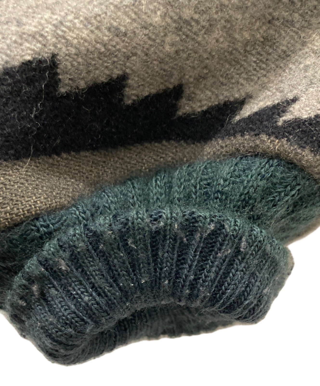 PENDLETON native pattern wool jacket Size: L Gray… - image 6