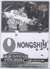 2025-26 Upper Deck Series 1 Ozzy Wiesblatt Young Guns Canvas Black & White