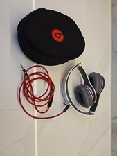 Beats by Dr. Dre Solo HD Headphones White Gray Red WIRED/ tested