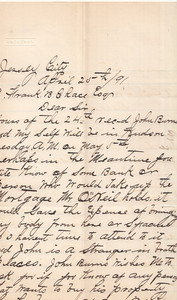 1891 Handwritten Letter A.B. Richardson 226 9th St Jersey City NJ