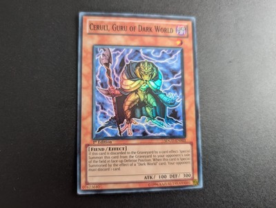 Yugioh Karte Ceruli Guru of Dark World Super Rare SDGU-EN003 Englisch Near Mint