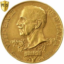 [#484209] Italia, Vittorio Emanuele III, 100 Lire, 1925, Rome, Oro, PCGS, AU58, 