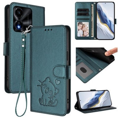 Hot Cat Wallet Case For iPhone Samsung Huawei Leather Card Bag Flip Stand Cover