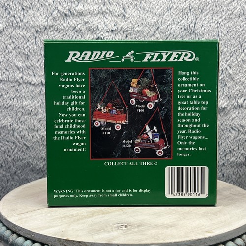 Radio Flyer 1996 vagón rojo adorno de Navidad modelo #120 Streak O Lite juguetes - Imagen 10 de 10