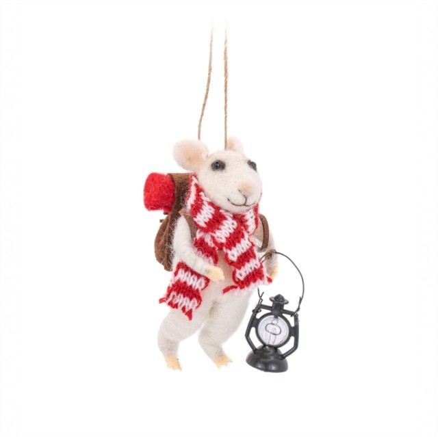 Camping Mouse Felt Decoration (General merchandise)