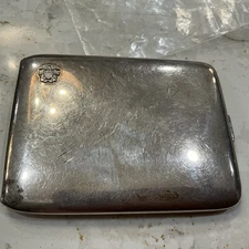 Vintage Navy Officers R. BLACKINTON R.B.Co Sterling Silver Cigarette Case 103 Gr