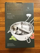 Hungry Artisan Stainless Steel Food Mill With 3 Grinding Discs Rotary Mill