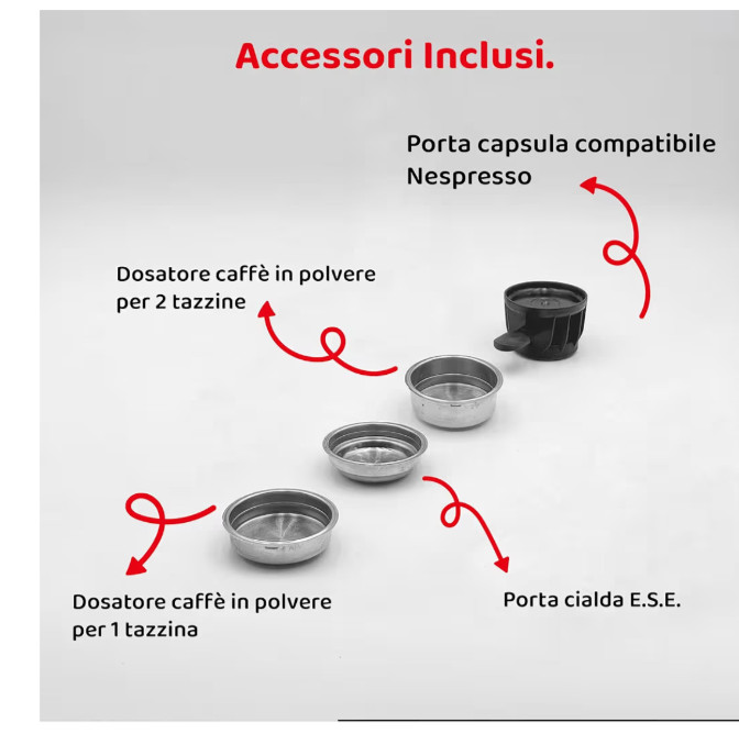 Melchioni Aromatica Plus Macchina da Caffè Espresso 3 in 1 | Compatibile con Cia foto 4