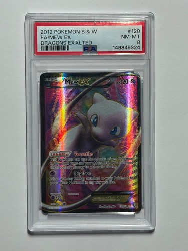 Pokemon Mew EX #120 Full Art Dragons Exalted Holo PSA 8 Near Mint