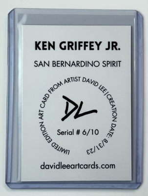 ken griffey jr limited edition card Ken Griffey Jr. Limited Edition Artist Signed San Bernardino Spirit Card 6/10