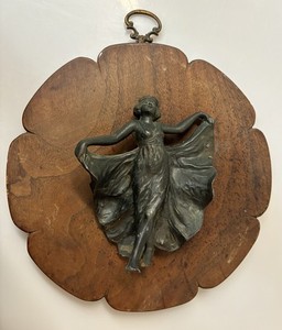 Art Nouveau Patinated Bronze Vide Poche