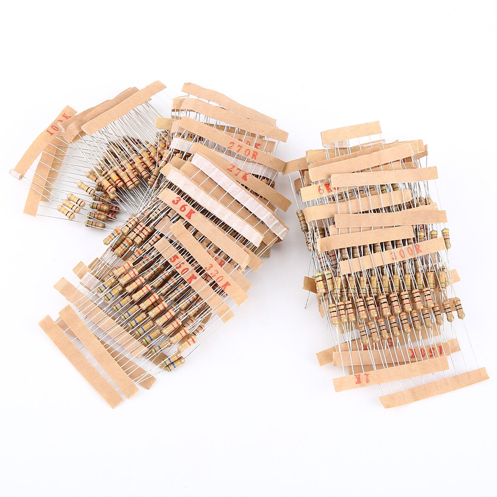 1000pcs 1/2W1-10M Ohm Carbon Film Resistors Assortment Electronic Components