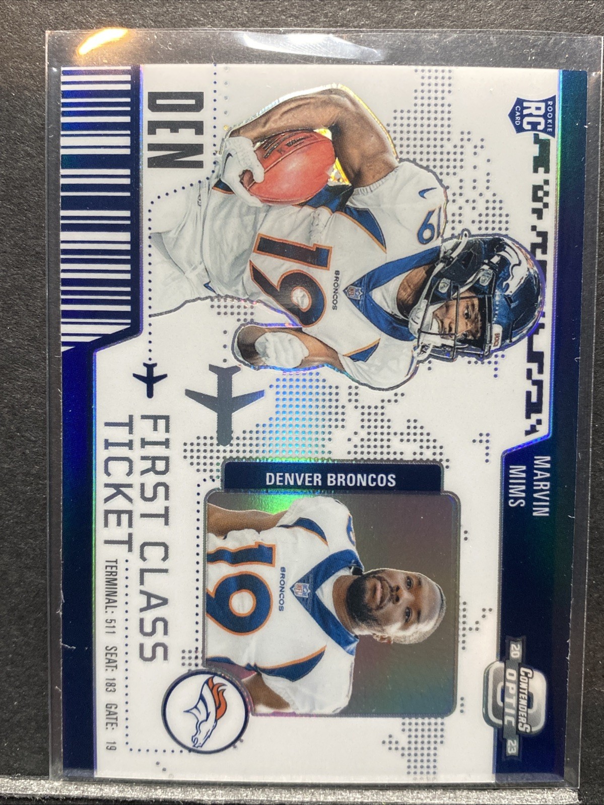 Marvin Mims Panini Contenders Optic First Class Ticket #FCT9 Base