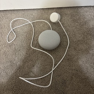 Google Nest Mini 2nd Gen Smart Speaker H2C Gray Chalk Working - Tested - W Cord