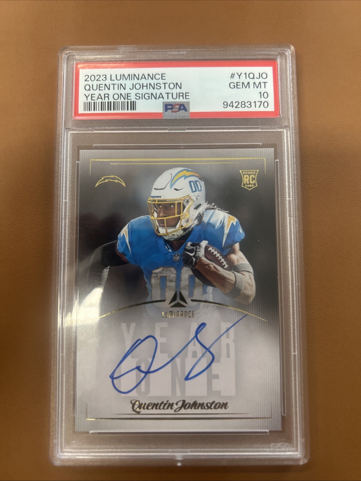 Quentin Johnston Panini Luminance Year One Signatures #Y1QJO Base