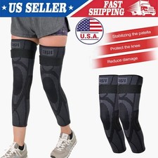 Knee Support Compression Full Leg Sleeve Brace Sport Arthritis Joint Pain Relief