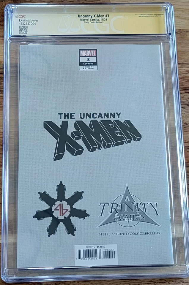 Uncanny X-men 3 Trinity Comics Rogue Edición Años 80 Adi Granov FIRMADO CGC 9.8 NYCC Foto 4 de 4