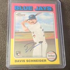 Topps Heritage Real One Autographs Davis Schneider RC Auto #ROA-DS
