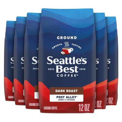Seattles Best Coffee Post Alley Blend Dark Roast Ground 12 Ounce Pack of 6