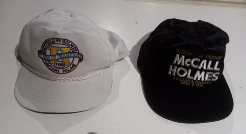 Larry Holmes 2 Vintage Hats From Caesars Palace. Vs.Holyfield And McCall - Picture 1 of 5
