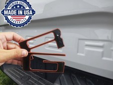 Compatible With 24 25 2026 3d Black Orange Outline Domed Raised Tailgate Letters