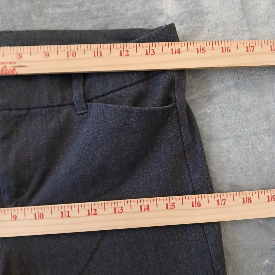 Pantalones al tobillo Pixie azul marino antiguos para mujer talla 4 grises bolsillos ajustados 28x29 tiro medio Foto 2 de 4