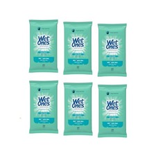 Wet Ones Extra Gentle Sensitive Skin Unscented Hand Wipes, 20 count, Pack of 6 