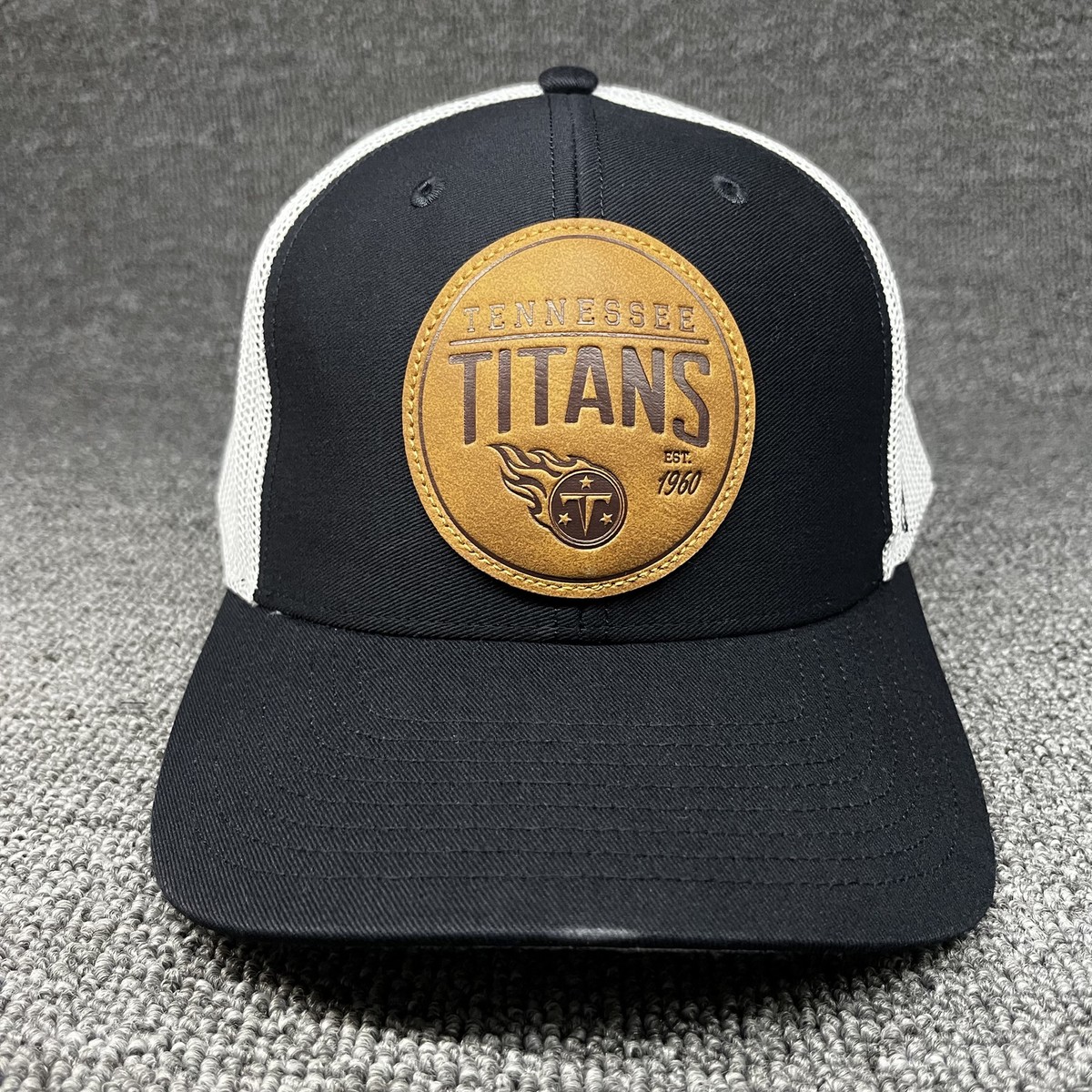 47 Brand Tennessee Titans Trucker Hat Cap Black White Snapback NFL
