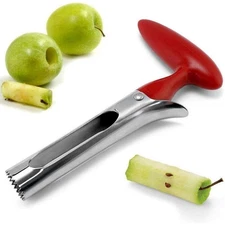 Stainless Steel Corer Easy Twist Fruit Vegetable Seeder Tool for Kitchen