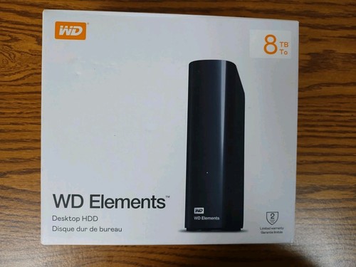 WD Elements 8 TB Desktop External Hard Disk Drive HDD Storage