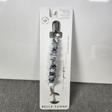 Bella Tunno Silicone Pacifier Clip Black Marble Anchor Dishwasher Safe Baby